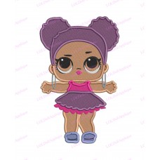 Purple Queen LOL Dolls Surprise Fill Embroidery Design